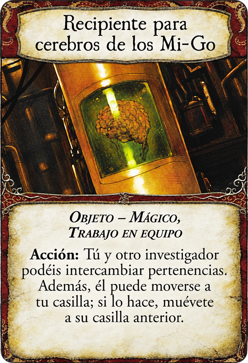 Recipiente para cerebros de los Mi-Go